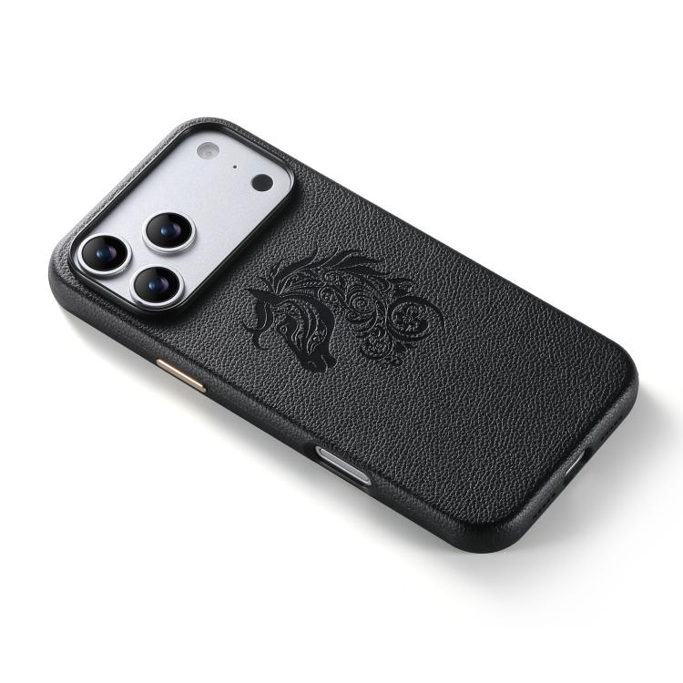 Custodia per telefono ESEBLE B1 con cinque fiori e cavallo, For iPhone 16 Pro Max, For iPhone 16 Pro