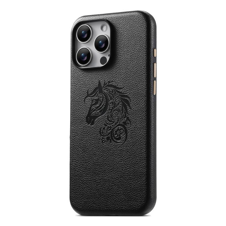 Custodia per telefono ESEBLE B1 con cinque fiori e cavallo, For iPhone 16 Pro Max, For iPhone 16 Pro