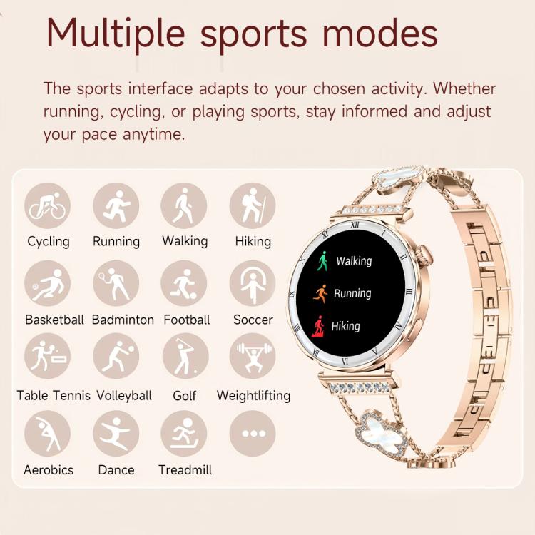 Orologio sportivo intelligente da donna QS22 con display AMOLED da 1,19 pollici