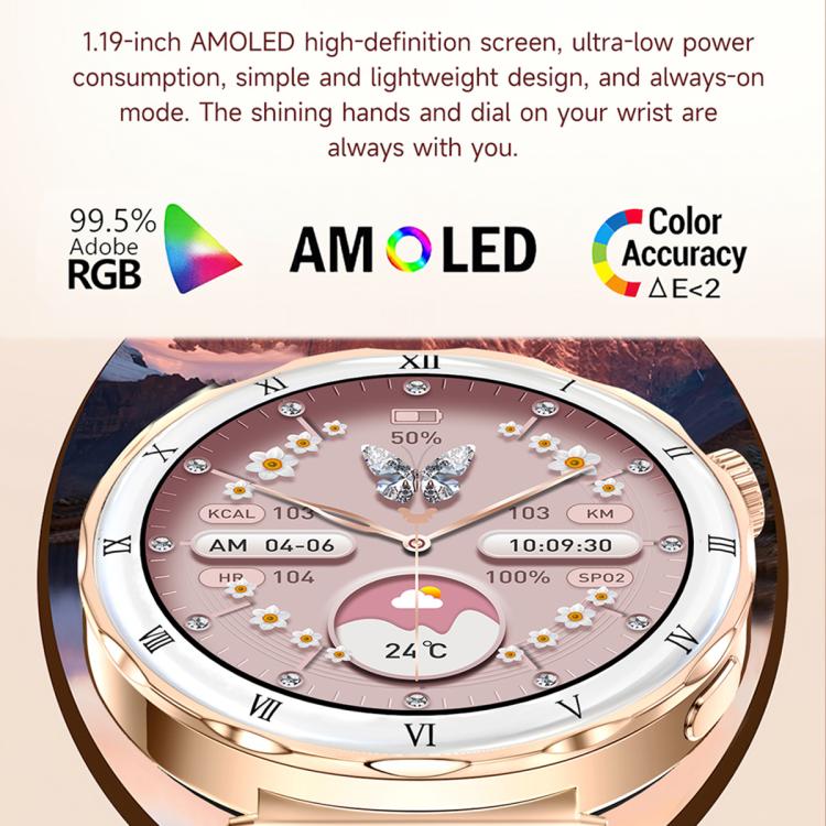 Orologio sportivo intelligente da donna QS22 con display AMOLED da 1,19 pollici