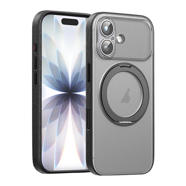 Custodia magnetica per telefono in ecopelle con supporto girevole a 360 gradi, For iPhone 17 Pro Max, For iPhone 17 Pro, For iPhone 17