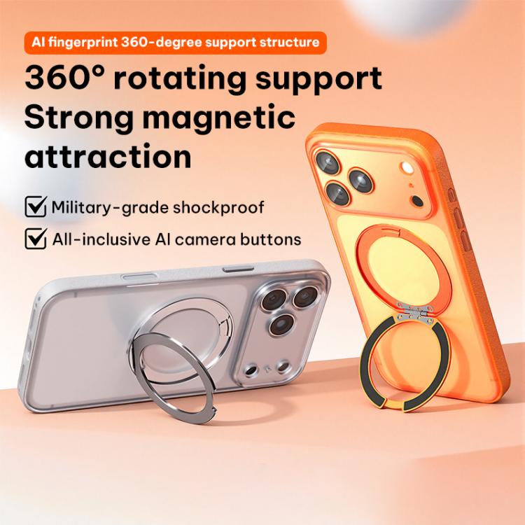 Custodia magnetica per telefono in ecopelle con supporto girevole a 360 gradi, For iPhone 17 Pro Max, For iPhone 17 Pro, For iPhone 17