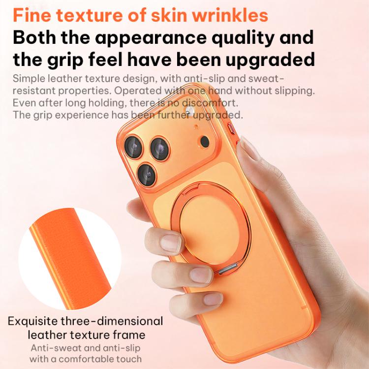 Custodia magnetica per telefono in ecopelle con supporto girevole a 360 gradi, For iPhone 17 Pro Max, For iPhone 17 Pro, For iPhone 17