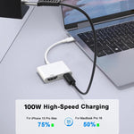 Adattatore AV digitale da USB-C/Type-C a HDMI+USB-C/Type-C 4K/60Hz, Type-C 4K/60HZ