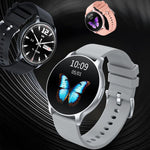 Orologio sportivo intelligente QS80 Pro con display AMOLED da 1,32 pollici e supporto per il monitoraggio della frequenza cardiaca.
