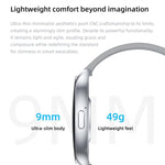 Orologio sportivo intelligente QS80 Pro con display AMOLED da 1,32 pollici e supporto per il monitoraggio della frequenza cardiaca.
