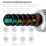 Orologio sportivo intelligente QS80 Pro con display AMOLED da 1,32 pollici e supporto per il monitoraggio della frequenza cardiaca.