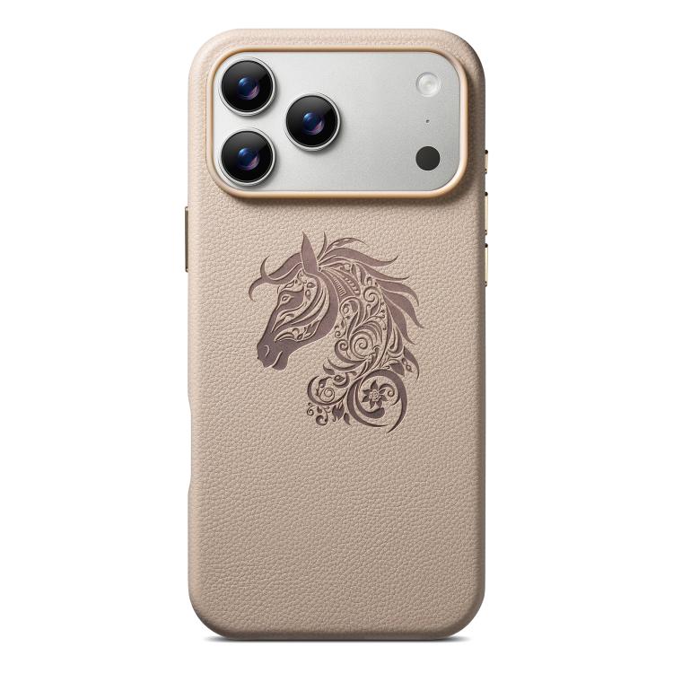 Custodia per telefono ESEBLE B1 con cinque fiori e cavallo, For iPhone 17 Pro Max, For iPhone 17 Pro