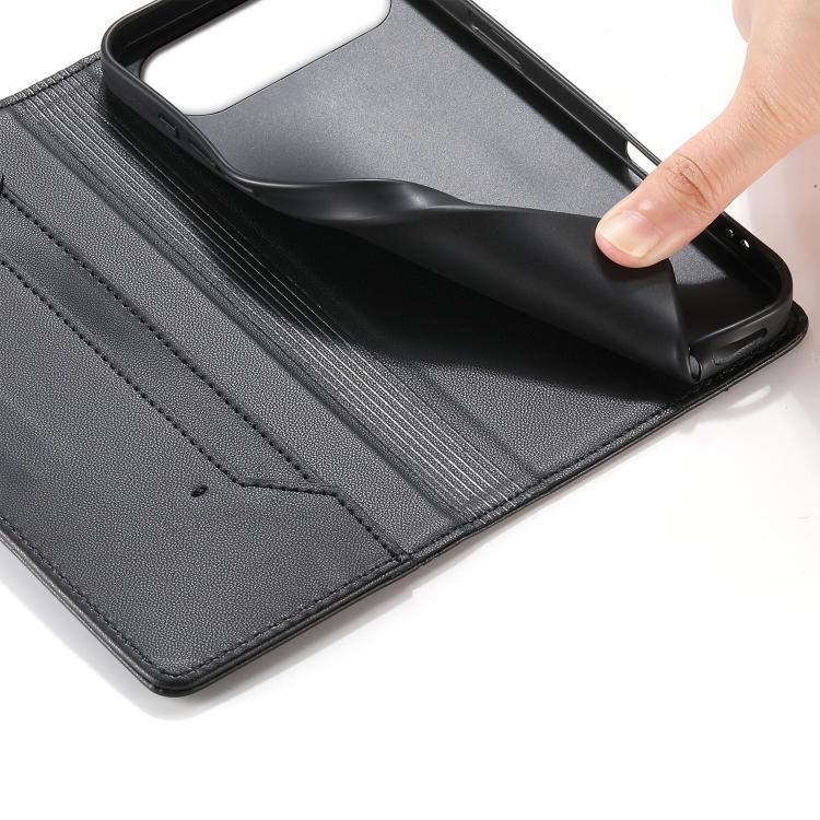 Custodia per telefono in ecopelle con rivestimento magnetico RFID e cuciture a vista., For iPhone Air, For iPhone 16 Pro Max, For iPhone 16 Pro, For iPhone 16 Plus