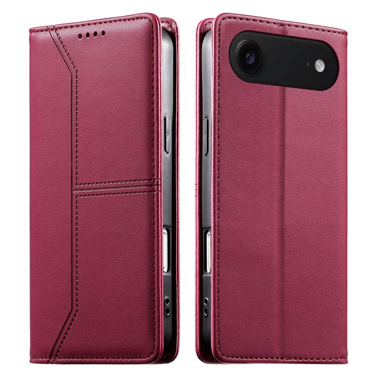 Custodia per telefono in ecopelle con rivestimento magnetico RFID e cuciture a vista., For iPhone Air, For iPhone 16 Pro Max, For iPhone 16 Pro, For iPhone 16 Plus