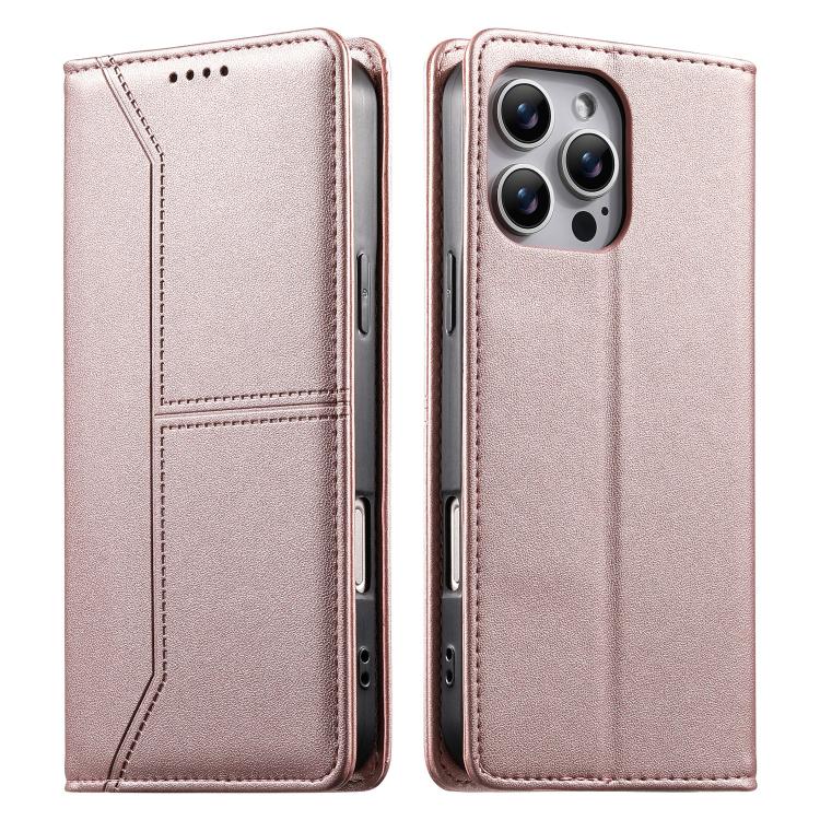 Custodia per telefono in ecopelle con rivestimento magnetico RFID e cuciture a vista., For iPhone Air, For iPhone 16 Pro Max, For iPhone 16 Pro, For iPhone 16 Plus