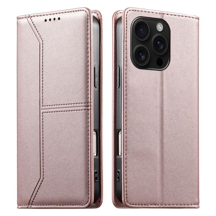 Custodia per telefono in ecopelle con rivestimento magnetico RFID e cuciture a vista., For iPhone Air, For iPhone 16 Pro Max, For iPhone 16 Pro, For iPhone 16 Plus
