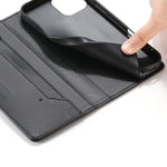 Custodia per telefono in ecopelle con rivestimento magnetico RFID e cuciture a vista., For iPhone 15, For iPhone 14 Plus, For iPhone 14 / 13, For iPhone 14 Pro