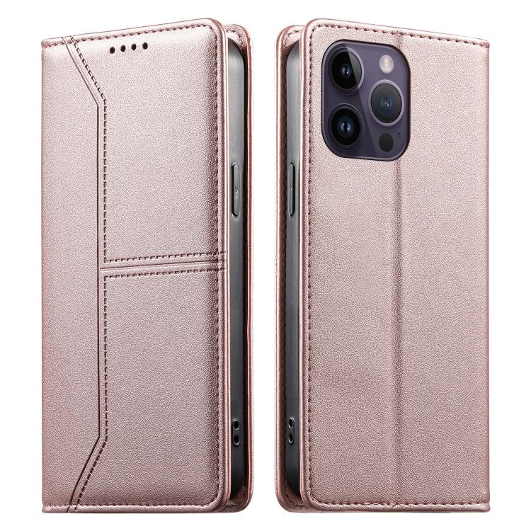 Custodia per telefono in ecopelle con rivestimento magnetico RFID e cuciture a vista., For iPhone 14 Pro Max, For iPhone SE 2022 / SE 2020 / 7 / 8, For iPhone 13 Pro Max, For iPhone 13 Pro