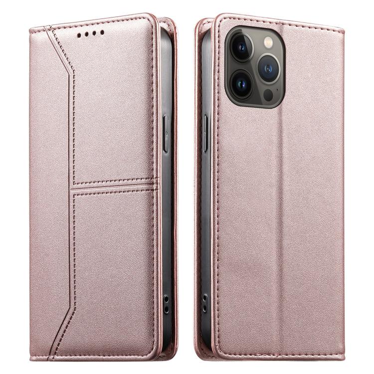 Custodia per telefono in ecopelle con rivestimento magnetico RFID e cuciture a vista., For iPhone 14 Pro Max, For iPhone SE 2022 / SE 2020 / 7 / 8, For iPhone 13 Pro Max, For iPhone 13 Pro