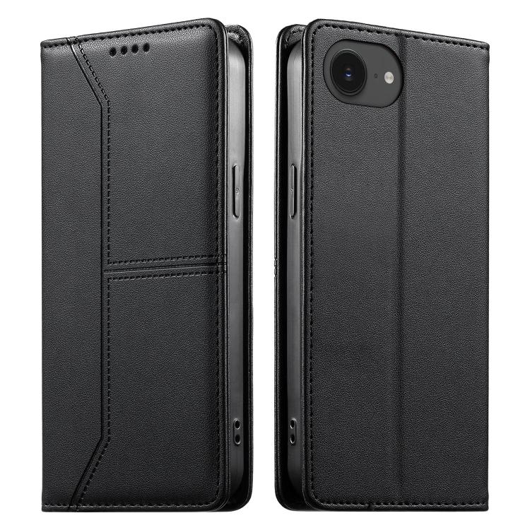 Custodia per telefono in ecopelle con rivestimento magnetico RFID e cuciture a vista., For iPhone 17e / 16e, For iPhone 17 Pro Max, For iPhone 17 Pro, For iPhone 17