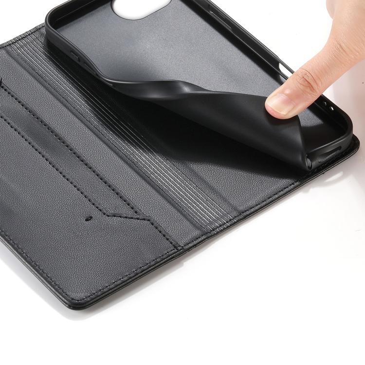 Custodia per telefono in ecopelle con rivestimento magnetico RFID e cuciture a vista., For iPhone 17e / 16e, For iPhone 17 Pro Max, For iPhone 17 Pro, For iPhone 17