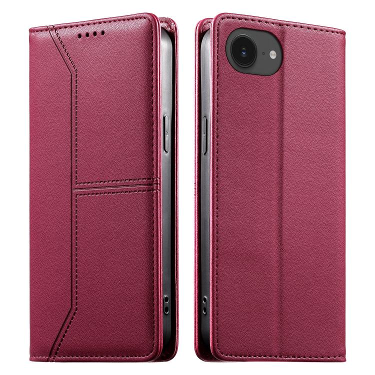 Custodia per telefono in ecopelle con rivestimento magnetico RFID e cuciture a vista., For iPhone 17e / 16e, For iPhone 17 Pro Max, For iPhone 17 Pro, For iPhone 17