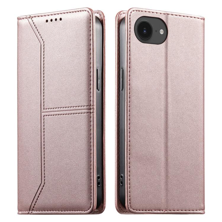 Custodia per telefono in ecopelle con rivestimento magnetico RFID e cuciture a vista., For iPhone 17e / 16e, For iPhone 17 Pro Max, For iPhone 17 Pro, For iPhone 17