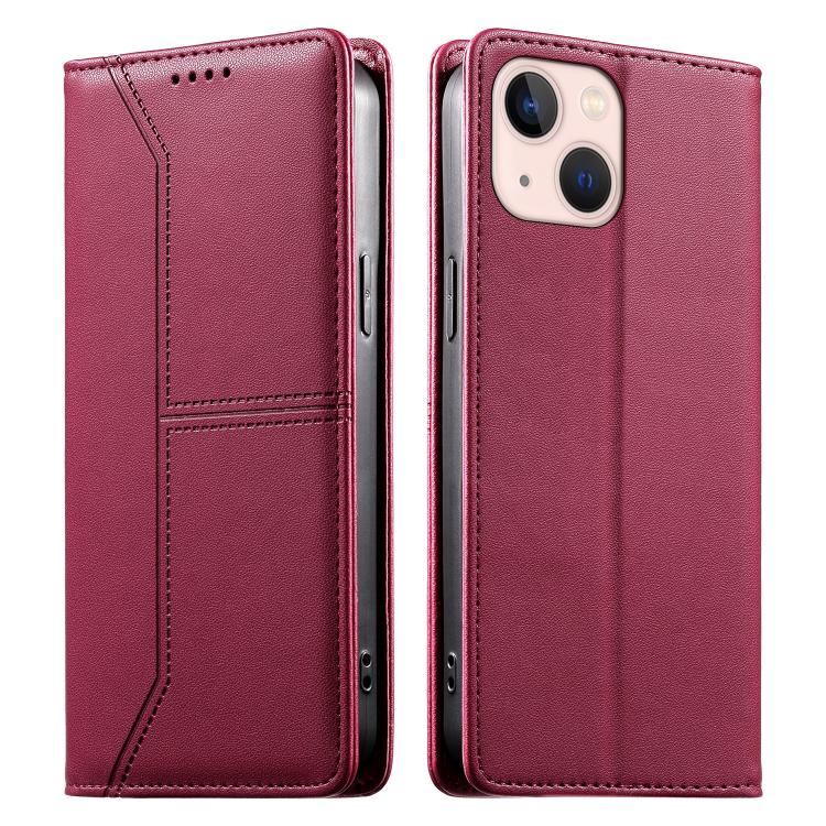 Custodia per telefono in ecopelle con rivestimento magnetico RFID e cuciture a vista., For iPhone 13 mini, For iPhone 12 / 12 Pro, For iPhone 12 Pro Max, For iPhone 12 mini