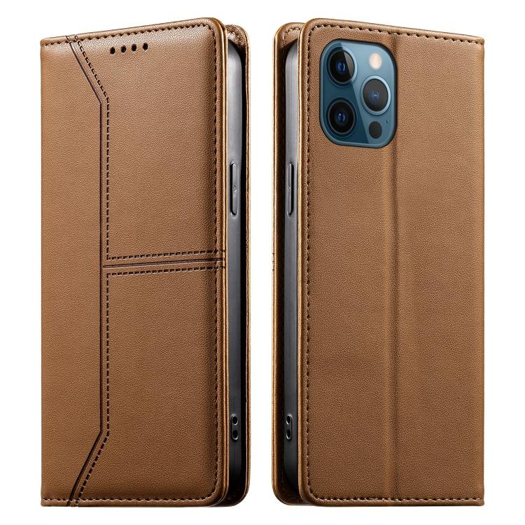 Custodia per telefono in ecopelle con rivestimento magnetico RFID e cuciture a vista., For iPhone 13 mini, For iPhone 12 / 12 Pro, For iPhone 12 Pro Max, For iPhone 12 mini