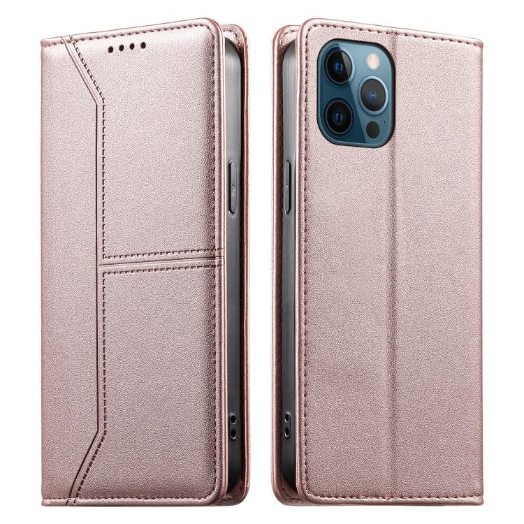 Custodia per telefono in ecopelle con rivestimento magnetico RFID e cuciture a vista., For iPhone 13 mini, For iPhone 12 / 12 Pro, For iPhone 12 Pro Max, For iPhone 12 mini