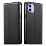 Custodia per telefono in ecopelle con rivestimento magnetico RFID e cuciture a vista., For iPhone 13 mini, For iPhone 12 / 12 Pro, For iPhone 12 Pro Max, For iPhone 12 mini