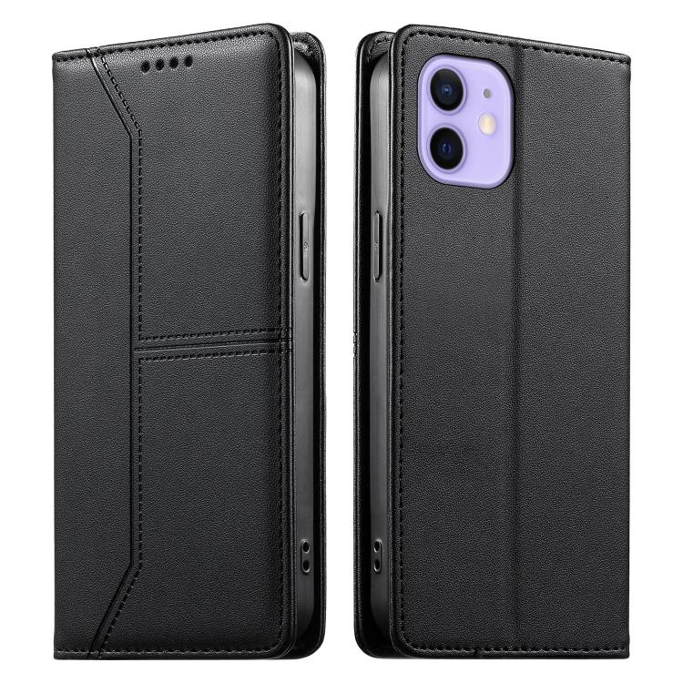 Custodia per telefono in ecopelle con rivestimento magnetico RFID e cuciture a vista., For iPhone 13 mini, For iPhone 12 / 12 Pro, For iPhone 12 Pro Max, For iPhone 12 mini