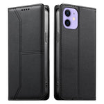 Custodia per telefono in ecopelle con rivestimento magnetico RFID e cuciture a vista., For iPhone 13 mini, For iPhone 12 / 12 Pro, For iPhone 12 Pro Max, For iPhone 12 mini