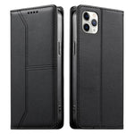 Custodia per telefono in ecopelle con rivestimento magnetico RFID e cuciture a vista., For iPhone 11 Pro Max, For iPhone 11, For iPhone 11 Pro, For iPhone X / XS