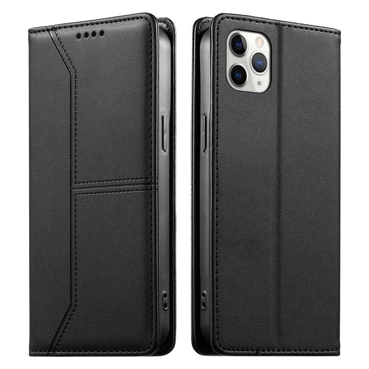 Custodia per telefono in ecopelle con rivestimento magnetico RFID e cuciture a vista., For iPhone 11 Pro Max, For iPhone 11, For iPhone 11 Pro, For iPhone X / XS