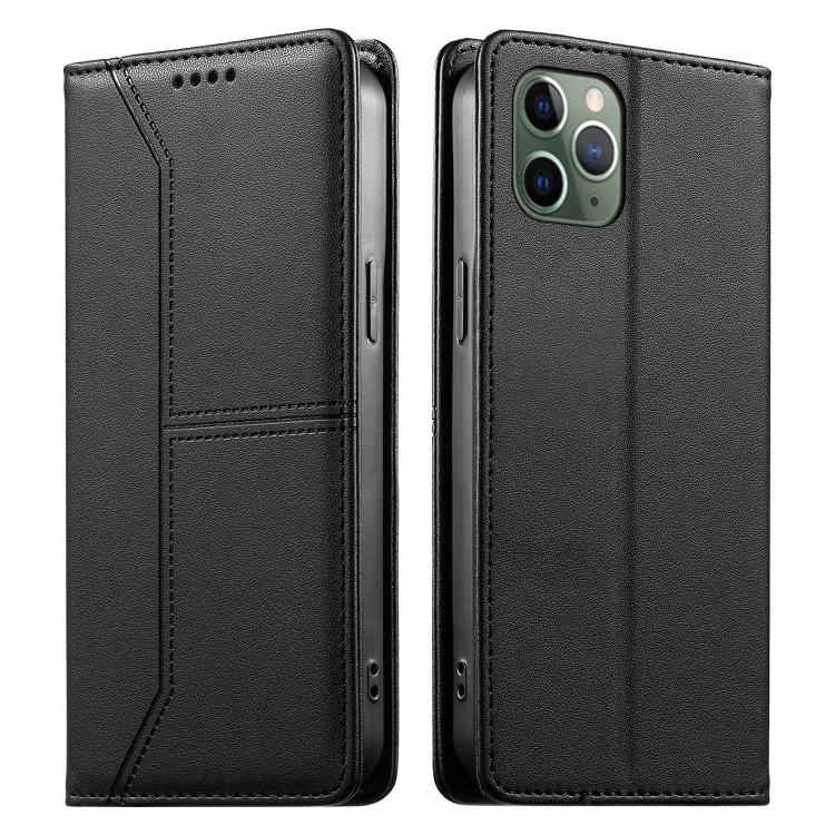 Custodia per telefono in ecopelle con rivestimento magnetico RFID e cuciture a vista., For iPhone 11 Pro Max, For iPhone 11, For iPhone 11 Pro, For iPhone X / XS