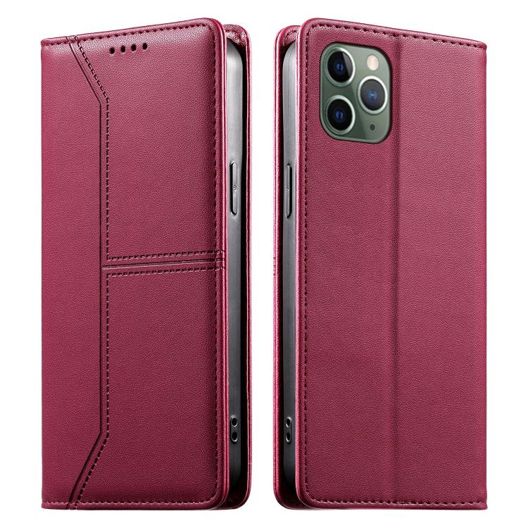 Custodia per telefono in ecopelle con rivestimento magnetico RFID e cuciture a vista., For iPhone 11 Pro Max, For iPhone 11, For iPhone 11 Pro, For iPhone X / XS