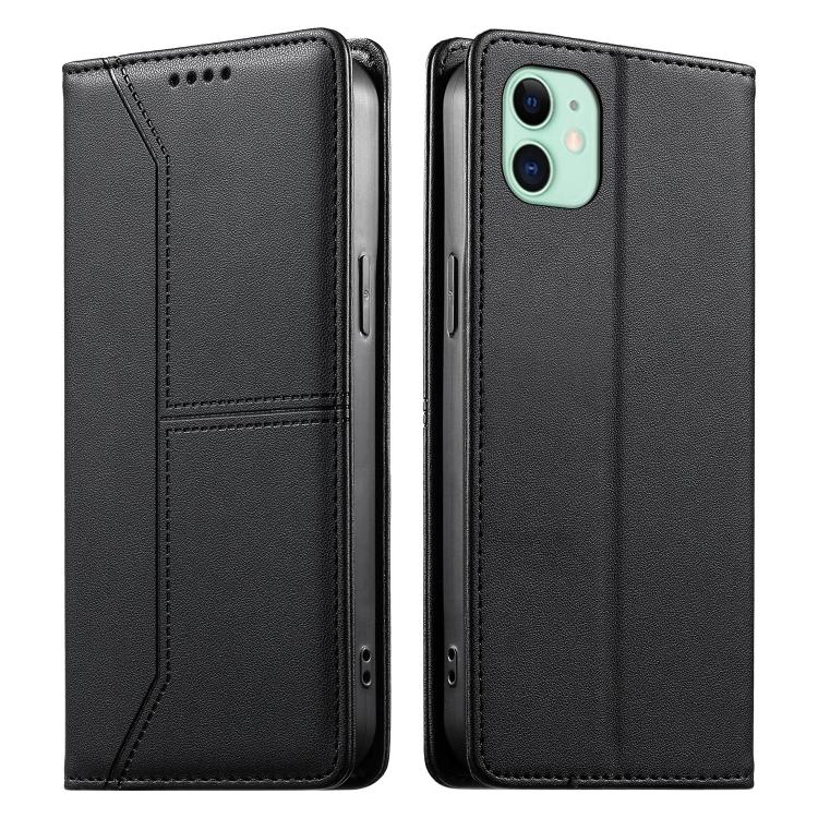 Custodia per telefono in ecopelle con rivestimento magnetico RFID e cuciture a vista., For iPhone 11 Pro Max, For iPhone 11, For iPhone 11 Pro, For iPhone X / XS
