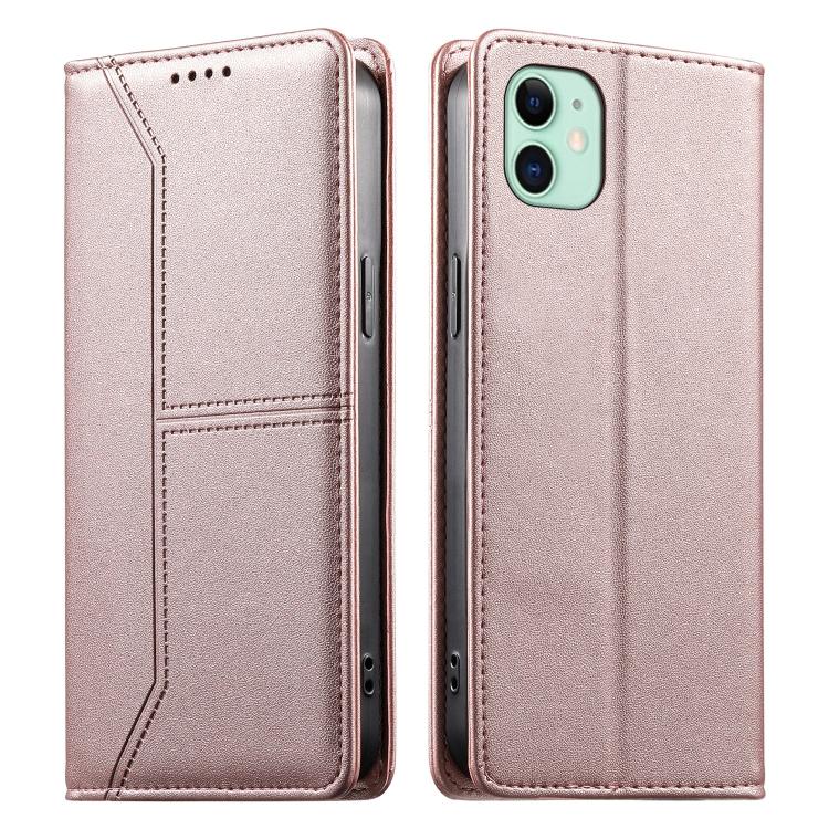 Custodia per telefono in ecopelle con rivestimento magnetico RFID e cuciture a vista., For iPhone 11 Pro Max, For iPhone 11, For iPhone 11 Pro, For iPhone X / XS