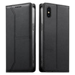 Custodia per telefono in ecopelle con rivestimento magnetico RFID e cuciture a vista., For iPhone 11 Pro Max, For iPhone 11, For iPhone 11 Pro, For iPhone X / XS