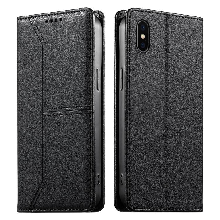 Custodia per telefono in ecopelle con rivestimento magnetico RFID e cuciture a vista., For iPhone 11 Pro Max, For iPhone 11, For iPhone 11 Pro, For iPhone X / XS