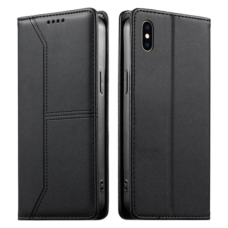 Custodia per telefono in ecopelle con rivestimento magnetico RFID e cuciture a vista., For iPhone XR, For iPhone XS Max, For iPhone 8 Plus / 7 Plus