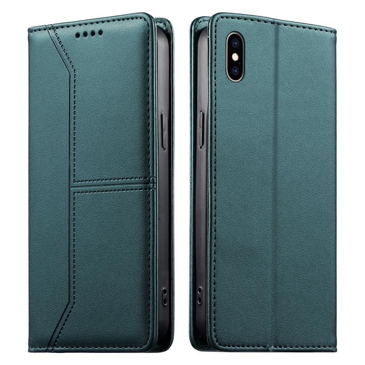 Custodia per telefono in ecopelle con rivestimento magnetico RFID e cuciture a vista., For iPhone XR, For iPhone XS Max, For iPhone 8 Plus / 7 Plus