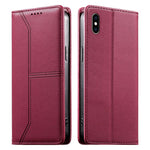Custodia per telefono in ecopelle con rivestimento magnetico RFID e cuciture a vista., For iPhone XR, For iPhone XS Max, For iPhone 8 Plus / 7 Plus