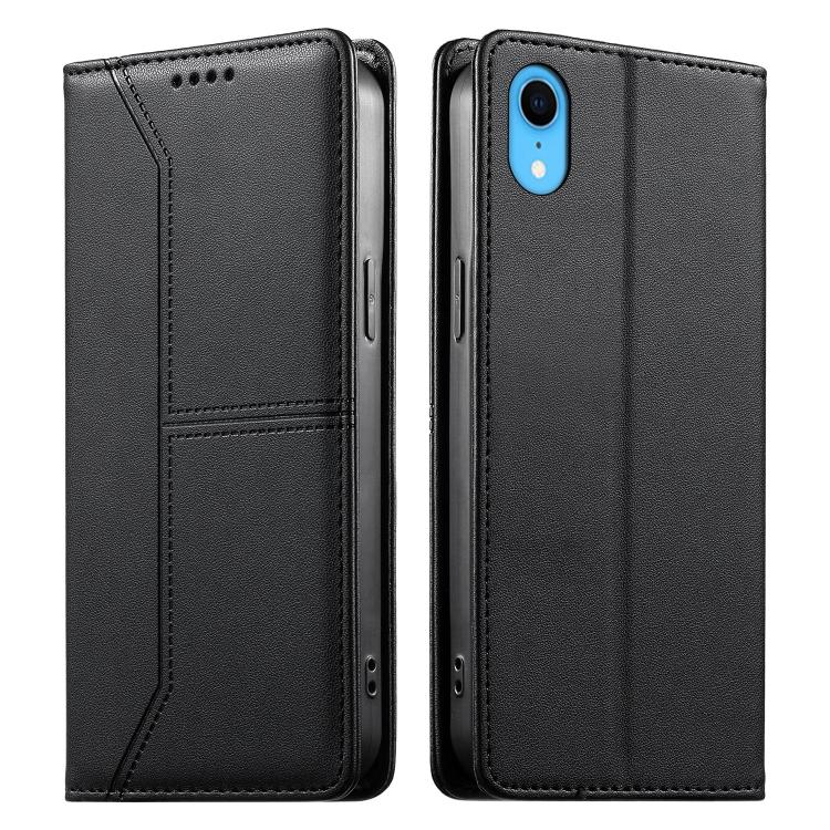 Custodia per telefono in ecopelle con rivestimento magnetico RFID e cuciture a vista., For iPhone XR, For iPhone XS Max, For iPhone 8 Plus / 7 Plus