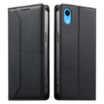 Custodia per telefono in ecopelle con rivestimento magnetico RFID e cuciture a vista., For iPhone XR, For iPhone XS Max, For iPhone 8 Plus / 7 Plus