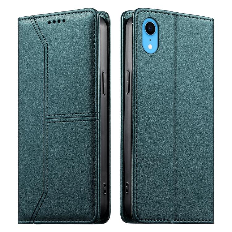 Custodia per telefono in ecopelle con rivestimento magnetico RFID e cuciture a vista., For iPhone XR, For iPhone XS Max, For iPhone 8 Plus / 7 Plus