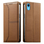 Custodia per telefono in ecopelle con rivestimento magnetico RFID e cuciture a vista., For iPhone XR, For iPhone XS Max, For iPhone 8 Plus / 7 Plus