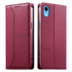 Custodia per telefono in ecopelle con rivestimento magnetico RFID e cuciture a vista., For iPhone XR, For iPhone XS Max, For iPhone 8 Plus / 7 Plus