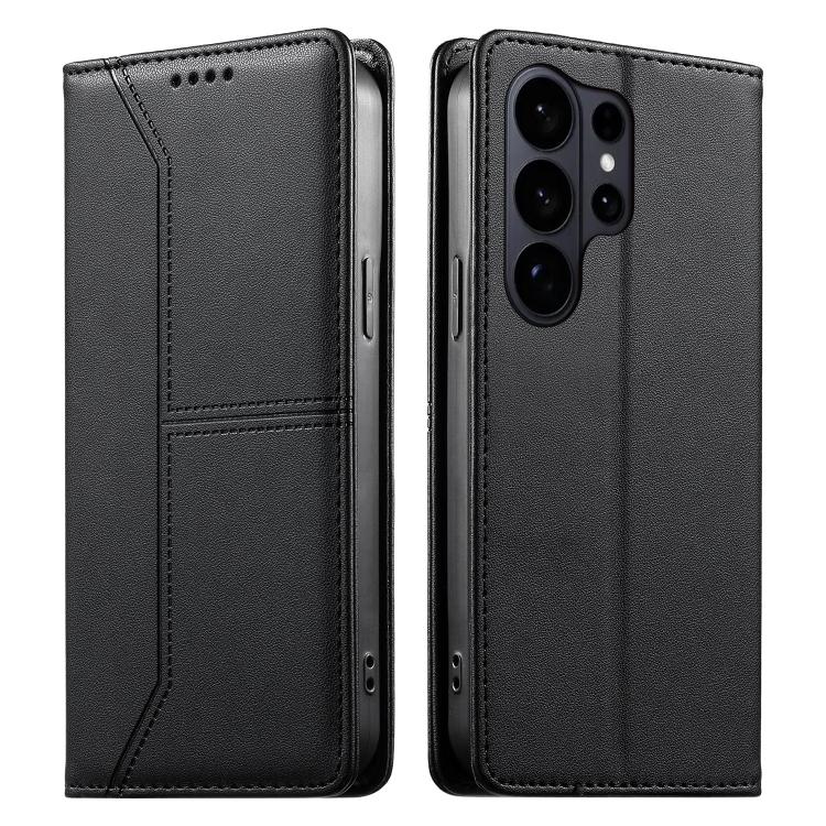 Custodia per telefono in ecopelle con rivestimento magnetico RFID e cuciture a vista., For Galaxy S26 FE 5G, For Samsung Galaxy S26+ 5G, For Samsung Galaxy S26 Edge 5G, For Samsung Galaxy S26 Ultra 5G