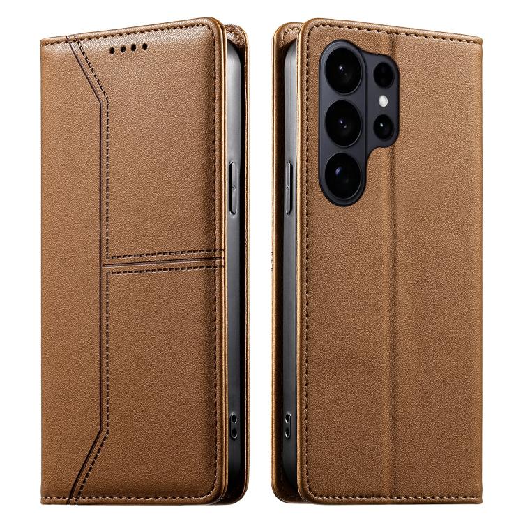 Custodia per telefono in ecopelle con rivestimento magnetico RFID e cuciture a vista., For Galaxy S26 FE 5G, For Samsung Galaxy S26+ 5G, For Samsung Galaxy S26 Edge 5G, For Samsung Galaxy S26 Ultra 5G