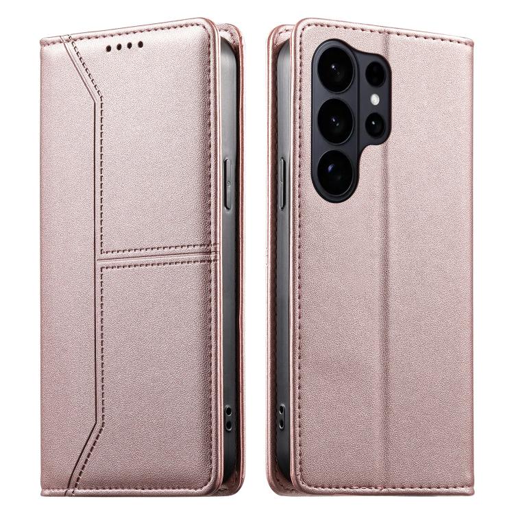 Custodia per telefono in ecopelle con rivestimento magnetico RFID e cuciture a vista., For Galaxy S26 FE 5G, For Samsung Galaxy S26+ 5G, For Samsung Galaxy S26 Edge 5G, For Samsung Galaxy S26 Ultra 5G
