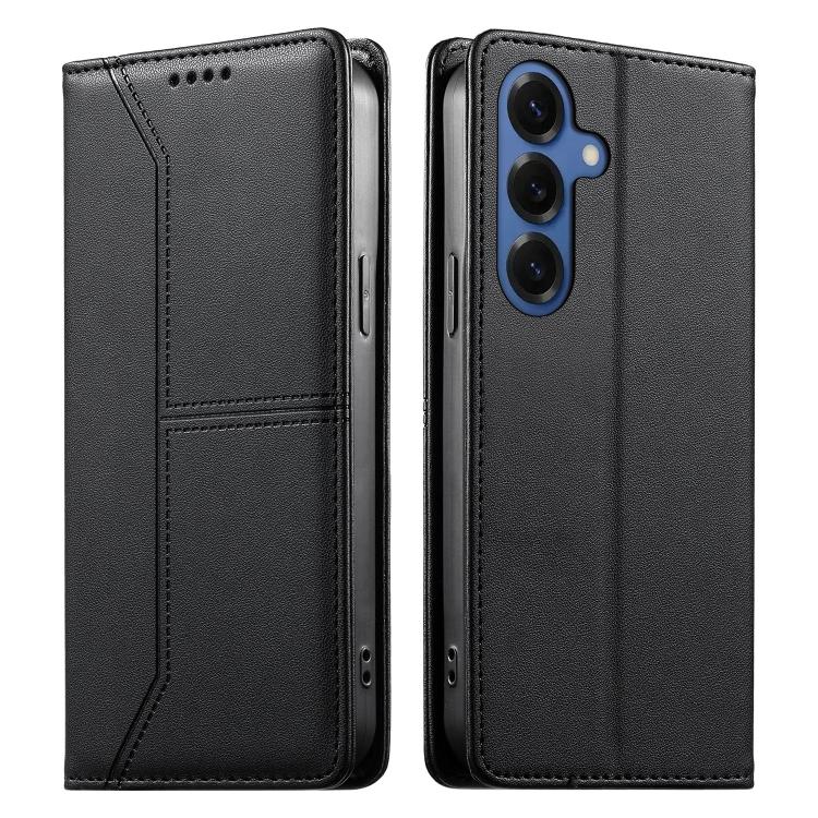 Custodia per telefono in ecopelle con rivestimento magnetico RFID e cuciture a vista., For Samsung Galaxy S26 5G, For Samsung Galaxy S25 FE 5G, For Samsung Galaxy S25 Edge 5G, For Samsung Galaxy S25 5G / S24 5G