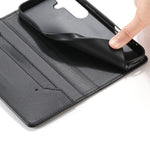 Custodia per telefono in ecopelle con rivestimento magnetico RFID e cuciture a vista., For Samsung Galaxy S26 5G, For Samsung Galaxy S25 FE 5G, For Samsung Galaxy S25 Edge 5G, For Samsung Galaxy S25 5G / S24 5G